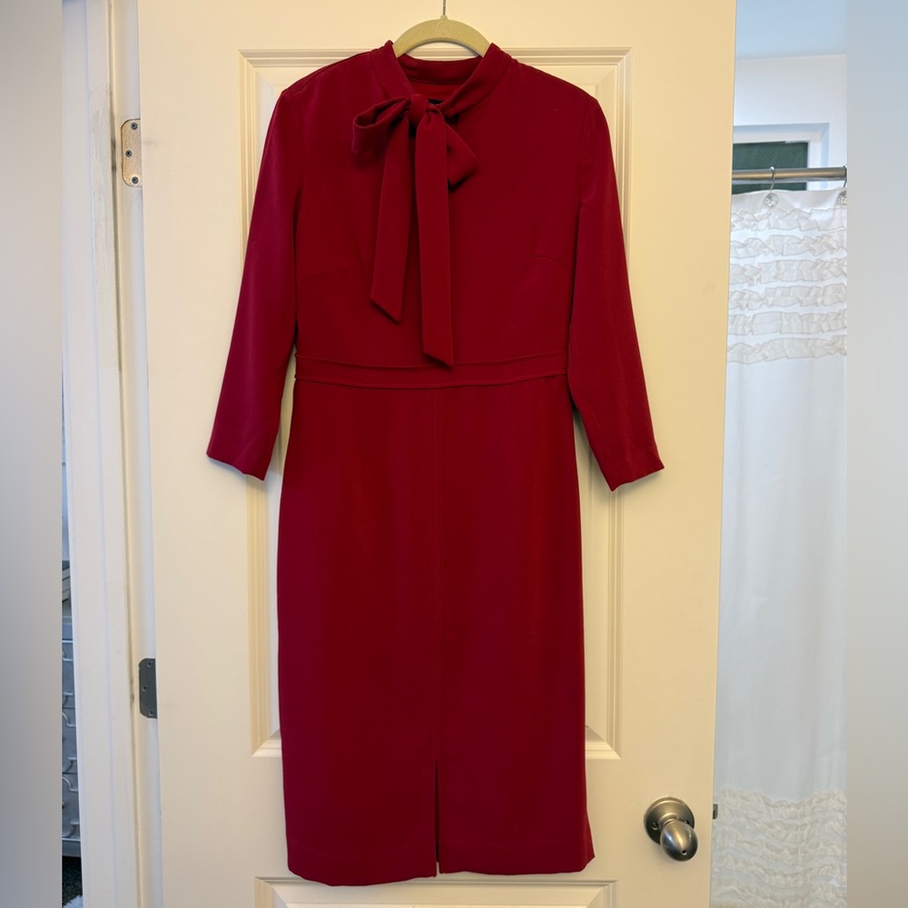 Banana Republic Red Long Sleeve Dress